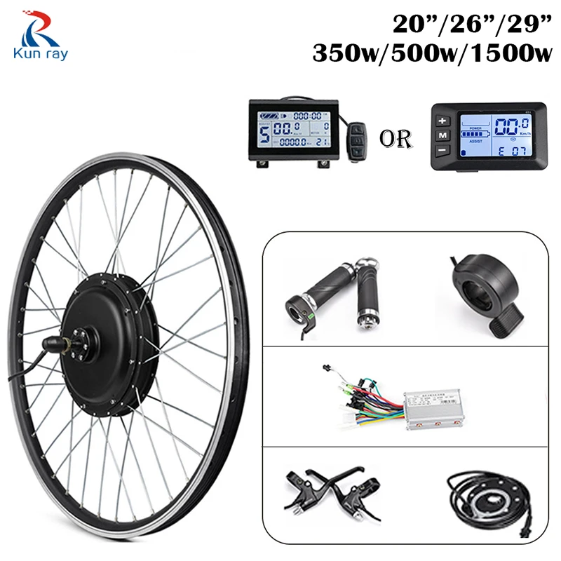 Комплект для электровелосипеда 26in 1500W Hub моторное колесо 36V 500w 48v переднее заднее