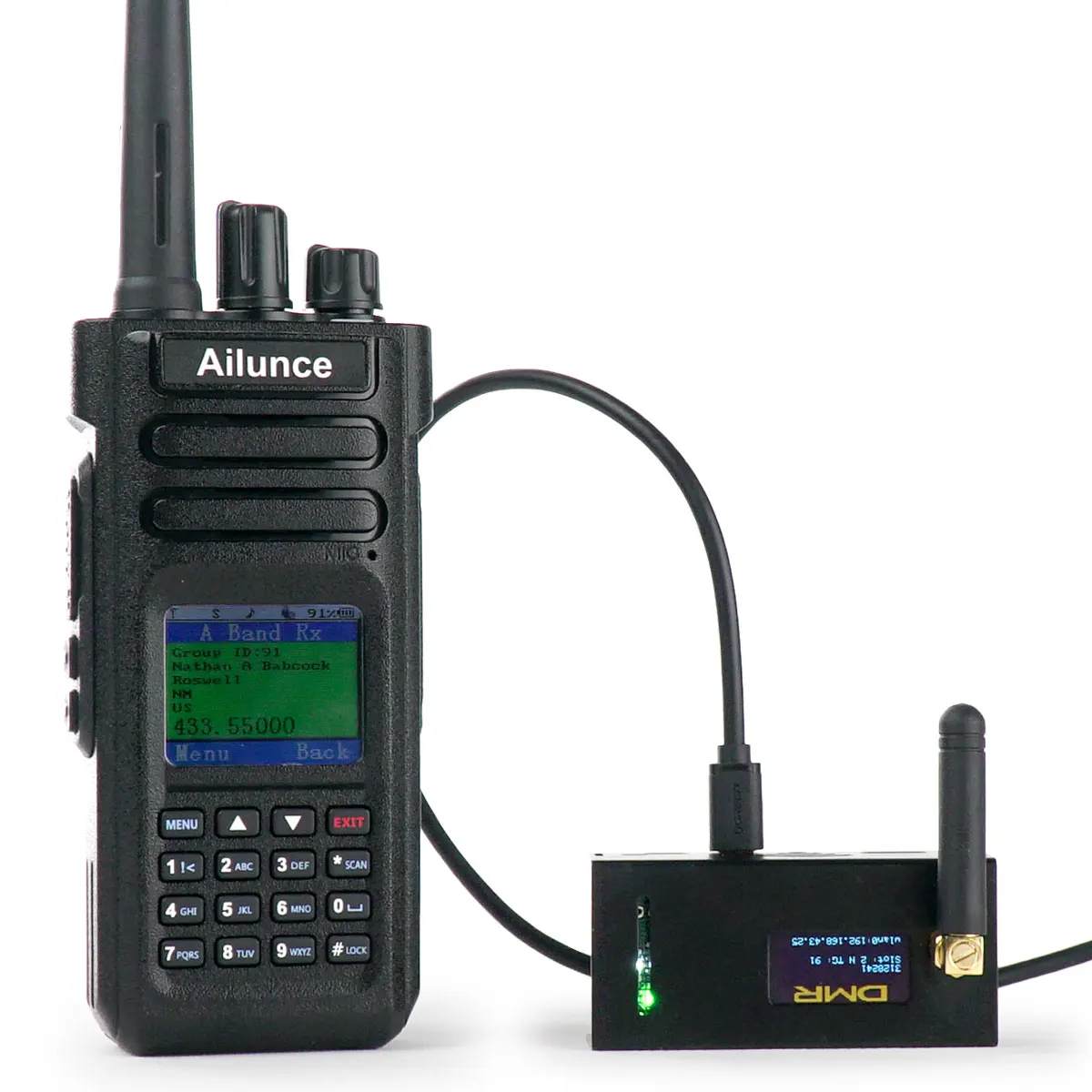 

Ailunce HD1 DMR Digital Ham Walkie Talkie Two way Radio with MMDVM Hotspot Wifi Voice Modem Hotspot Raspberry Pi OLED Antenna