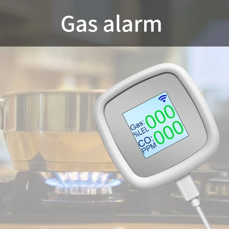 2024 Новый детектор газа Wi-Fi простой в эксплуатации бытовой утечки природного