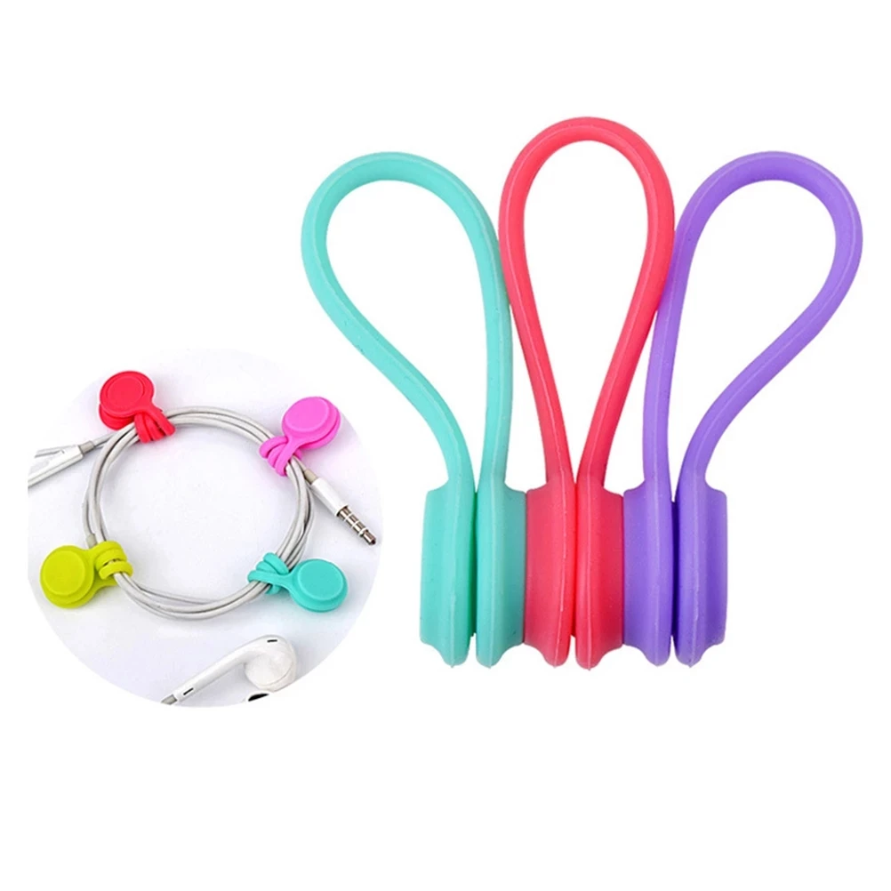 

Cable Organizer Soft Silicone Magnetic Cable Winder Cord Earphone Storage Holder Clips Cable Winder For Earphone Data Cable