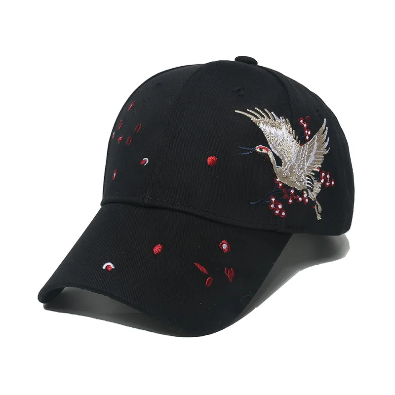 

2023 Summer Ins Hat Women Peaked Cap Sunshade Sun Hat Crane Plum Blossom Embroidery Baseball Cap Gorras De Béisbol Dropshipping