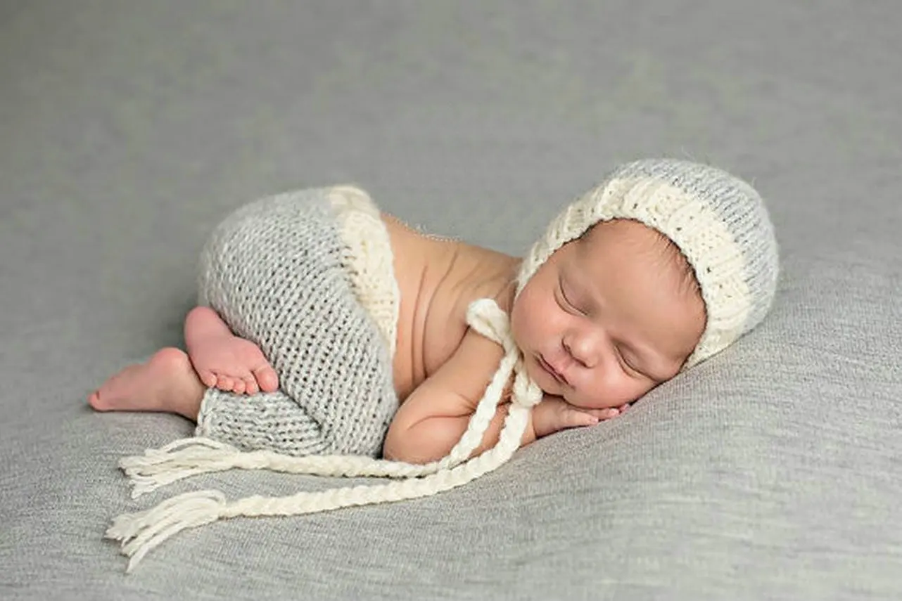 Baby Photography Props Newborn Photo Cool Crochet Boy Costumes Infant Beanies Pants Clothing Set