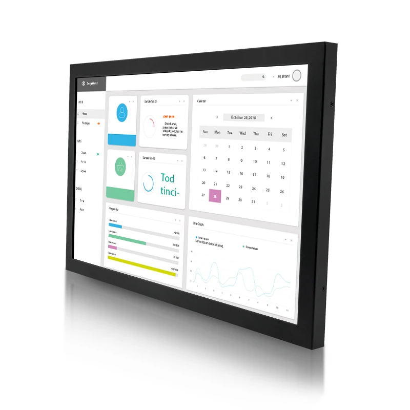 Оптовая продажа 10 8 дюймовый IPS1920 * 1080 HDMI VGA несенсорный экран металлический чехол