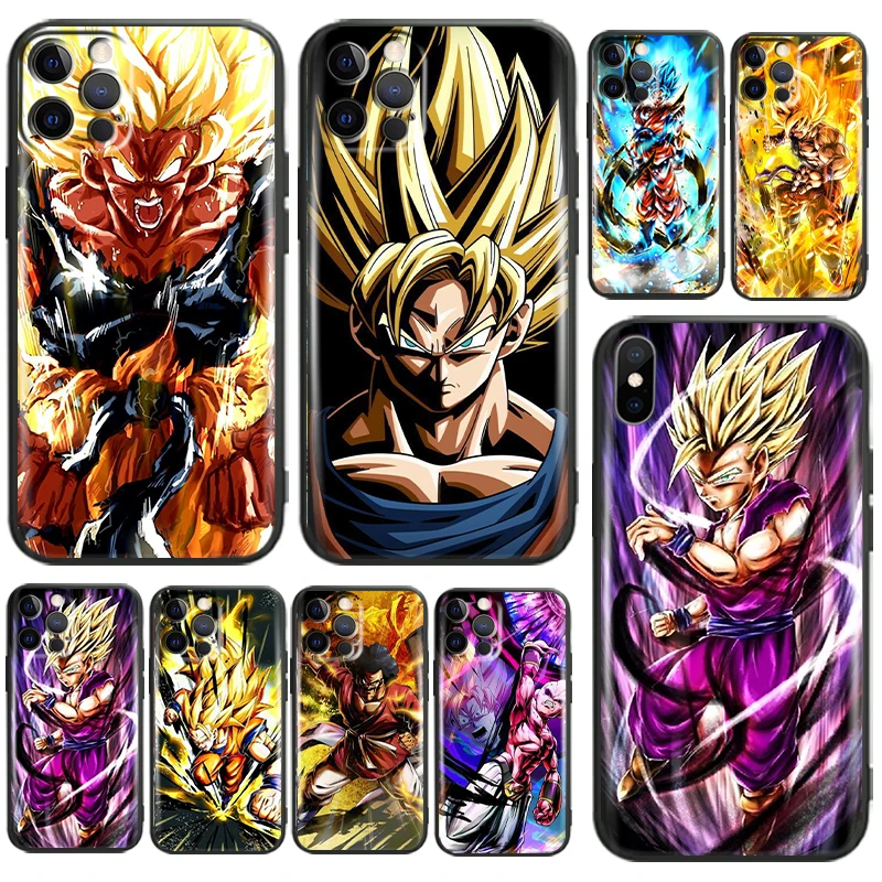 

Dragon Ball Goku For Apple iPhone 11 12 13 Pro Max 12 13 Mini X XR XS Max SE 6 6S 7 8 Plus Phone Case Liquid Silicon Back