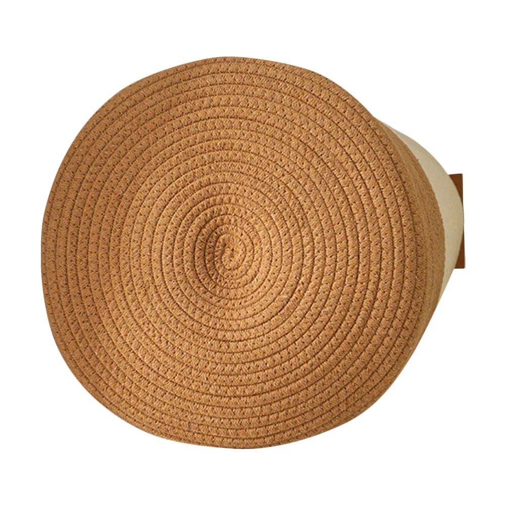 

Basket Storage Woven Clothes Dirty Cotton Baskets Hamper Rope Bin Laundry Nursery Makeup Organizing Sundries Round Cube Bins