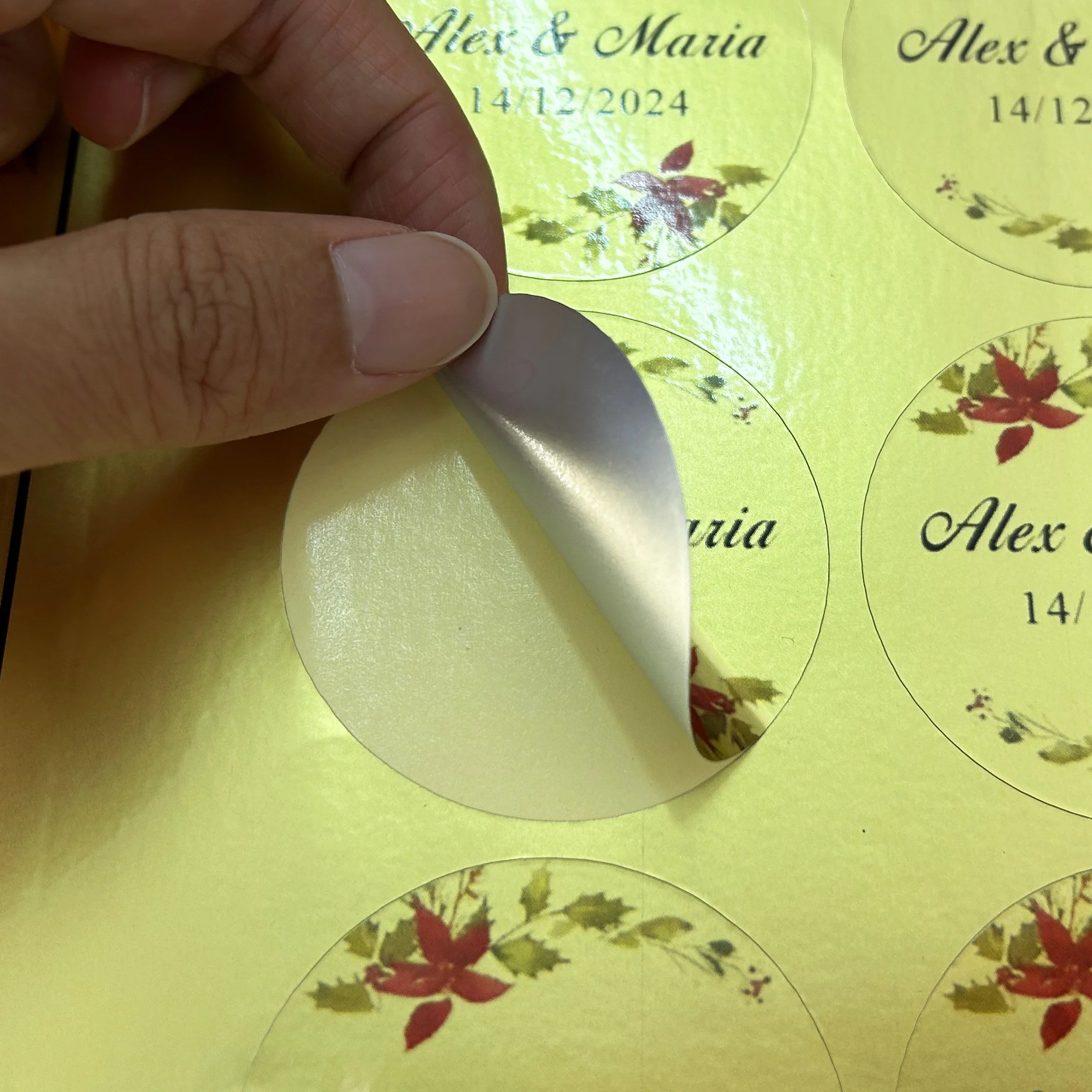 Легкие матовые золотые наклейки по индивидуальному заказу персонализированный