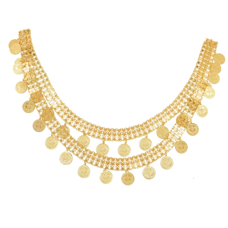 Coin Women Shoulder Chains Golden Indian Statement Tassel Gypsy Body Jewelry Charms Bohemian Ethnic Shoulder Chains Female