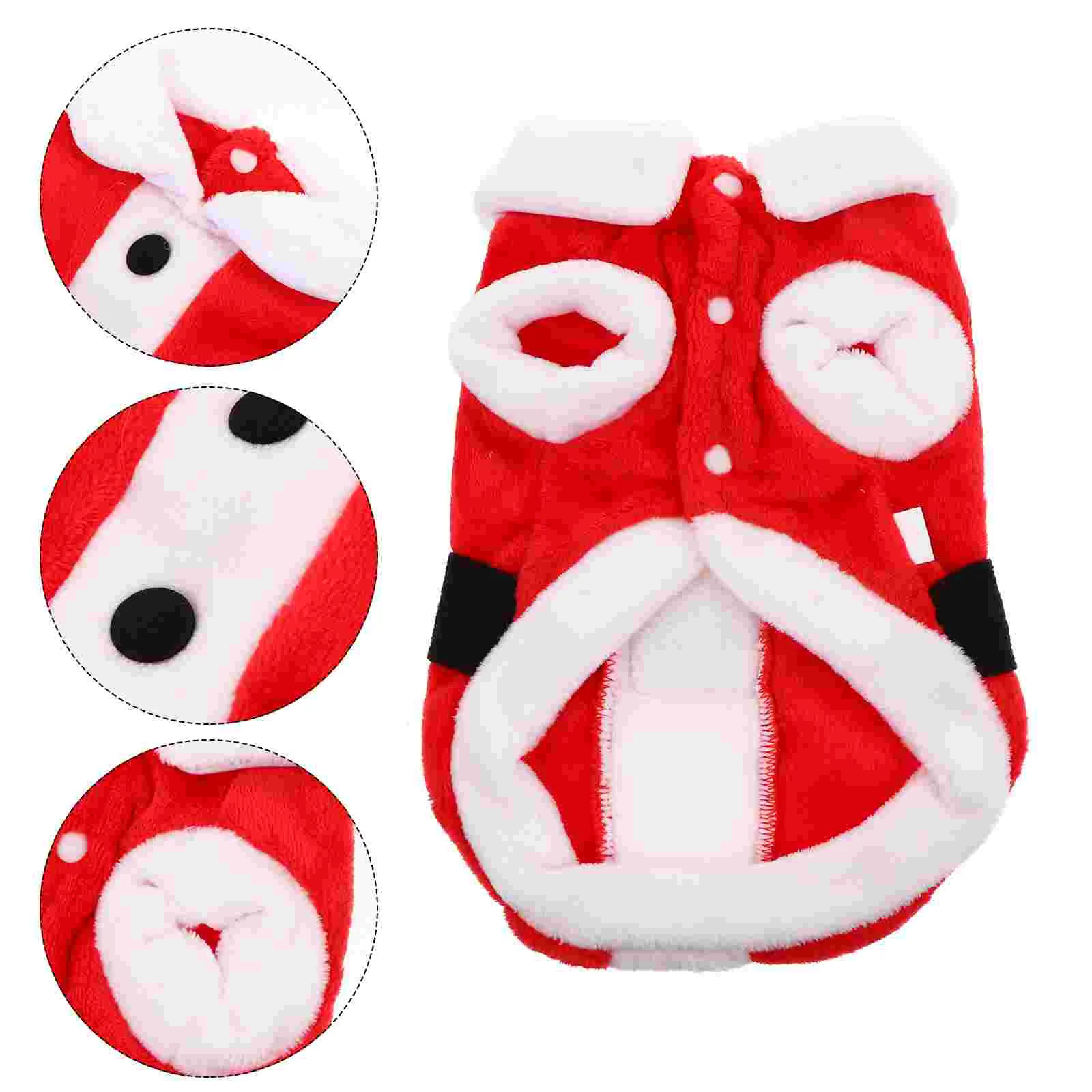 

Pet Christmas Dog Santa Costume Outfit Cat Coat Outfits Sweater Clothing Apparel Suit Cosplay Puppy Holiday Funny Jumper Pajamas