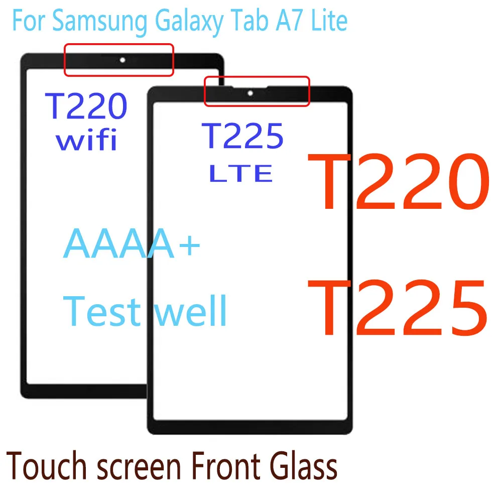 8.7INCH For Samsung Galaxy Tab A7 Lite T220 Wifi T225 LTE SM-T220 SM-T225 Touch Screen LCD Front Glass Outer Glass Panel Replace