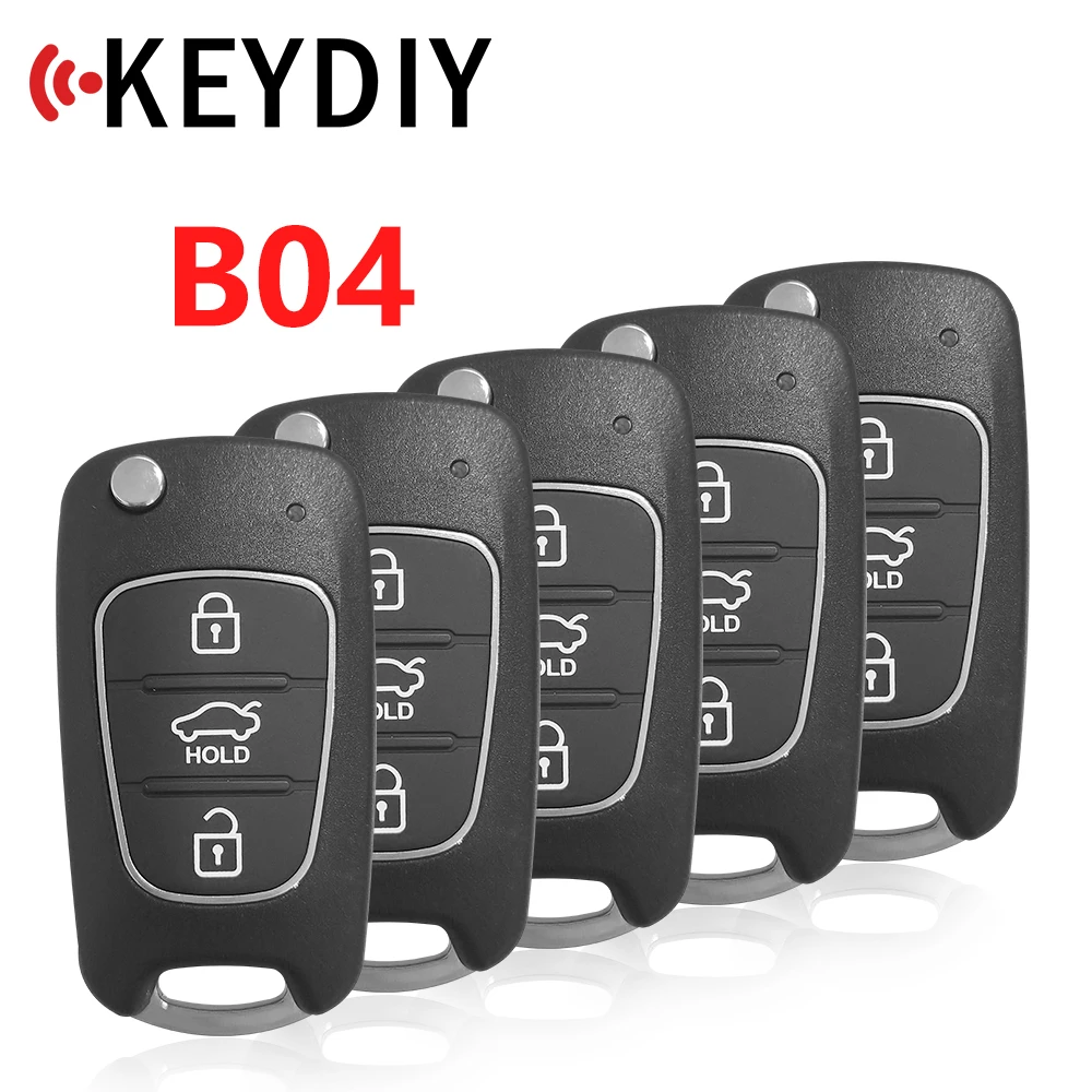 

KEYDIY 5 Pcs B Series B04 3 Button Universal KD Remote Key for KD900/KD200/KD900+/URG200/KD-X2 Key Programmer
