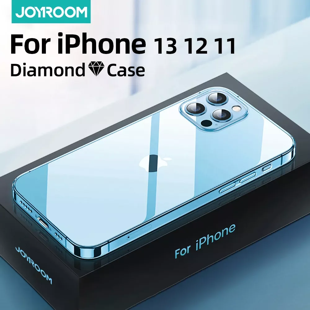 

Joyroom Clear Case For iPhone 12 13 Pro Max Back PC+TPU Shockproof Full Lens Protection Cover For iPhone 11 Pro Transparent Case