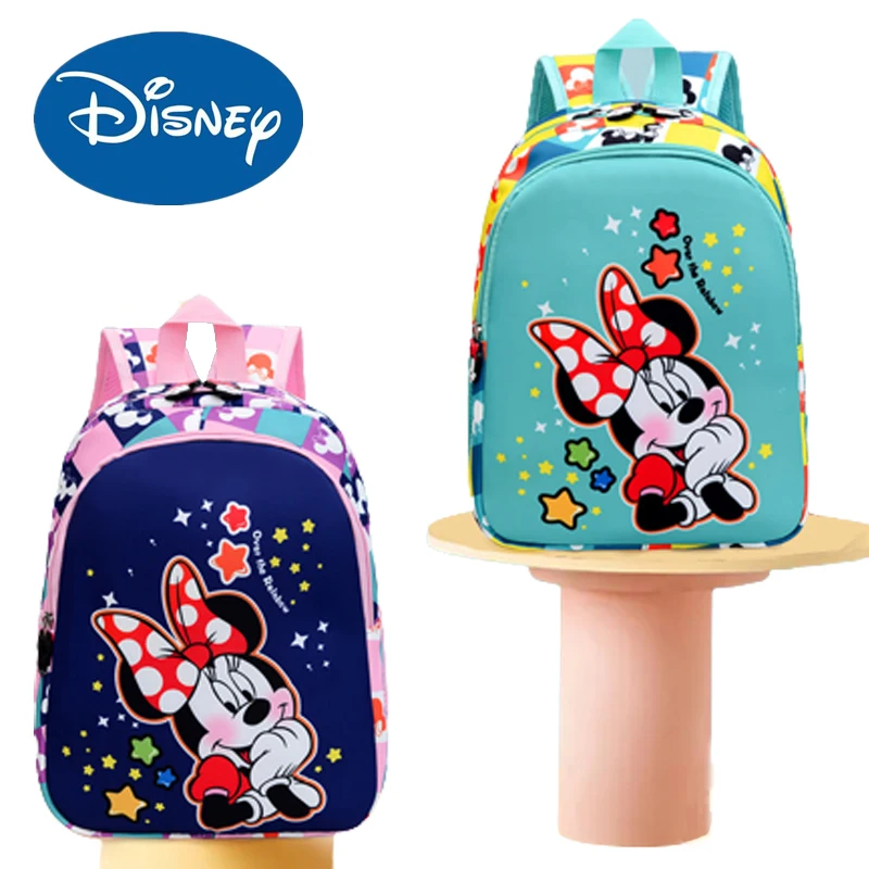 

Disney Mickey Minnie Mouse School Bags Cartoon Girls Backpack Children Primary Students Anime Schoolbag Kindergarten Bag Mochila