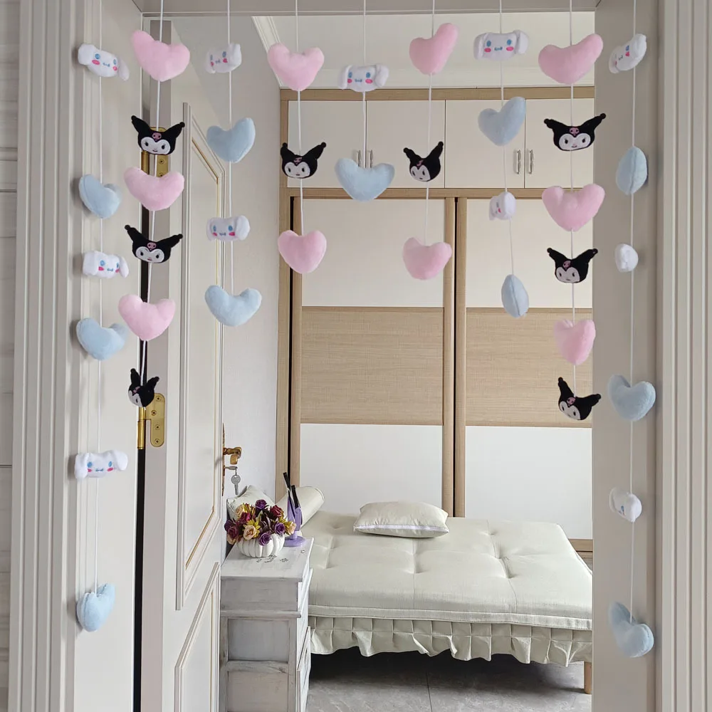 Sanrio аниме тканевая занавеска на дверь Kawaii Kuromi домашняя спальня декоративная без