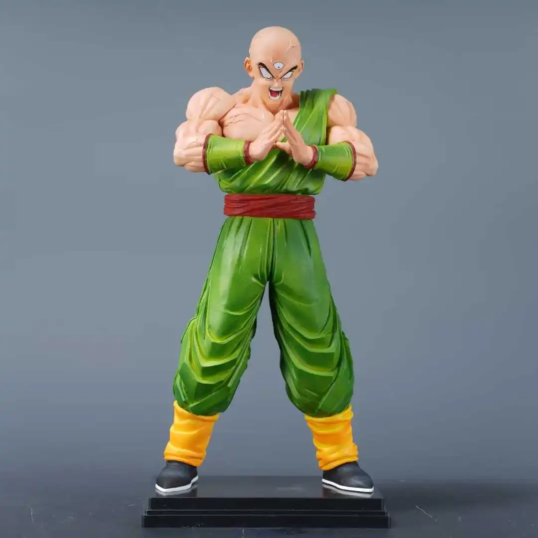 Фото Новый 34 см Dragon Ball аниме фигурка Tien Shinhan фигурки Tien Shinhan ПВХ статуя Коллекционная модель украшения рождественские подарки игрушки №3