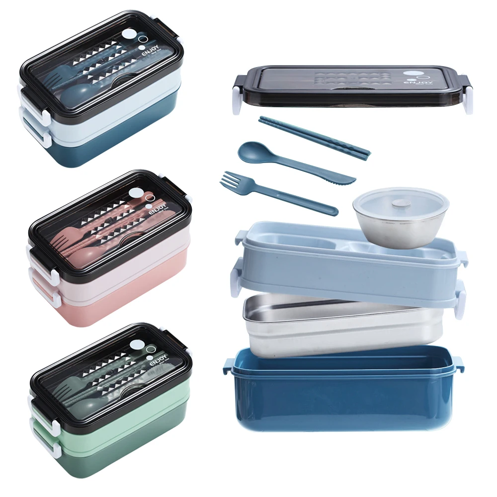 

Ланч-бокс для микроволновой печи для детей и взрослых, офисные рабочие контейнеры для хранения пищи, Ланч-бокс из нержавеющей стали 304, терми...