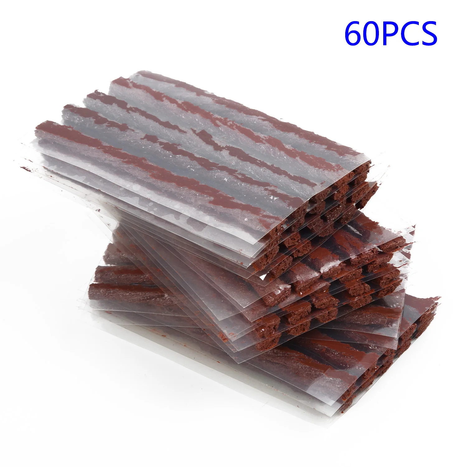 

Tire Self Vulcanizing Plugs Tubeless Replacement 60Pcs Brown Maintenance