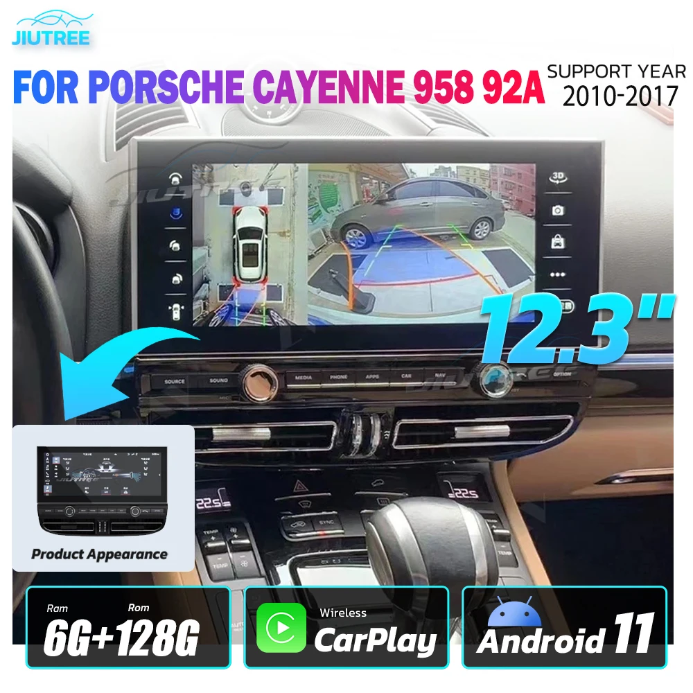 

12,3 дюймовый Android 11 для Porsche Cayenne 958 92A 2011-2017 Автомобильный GPS-навигатор мультимедийный плеер 6 + 128G головное устройство Авторадио