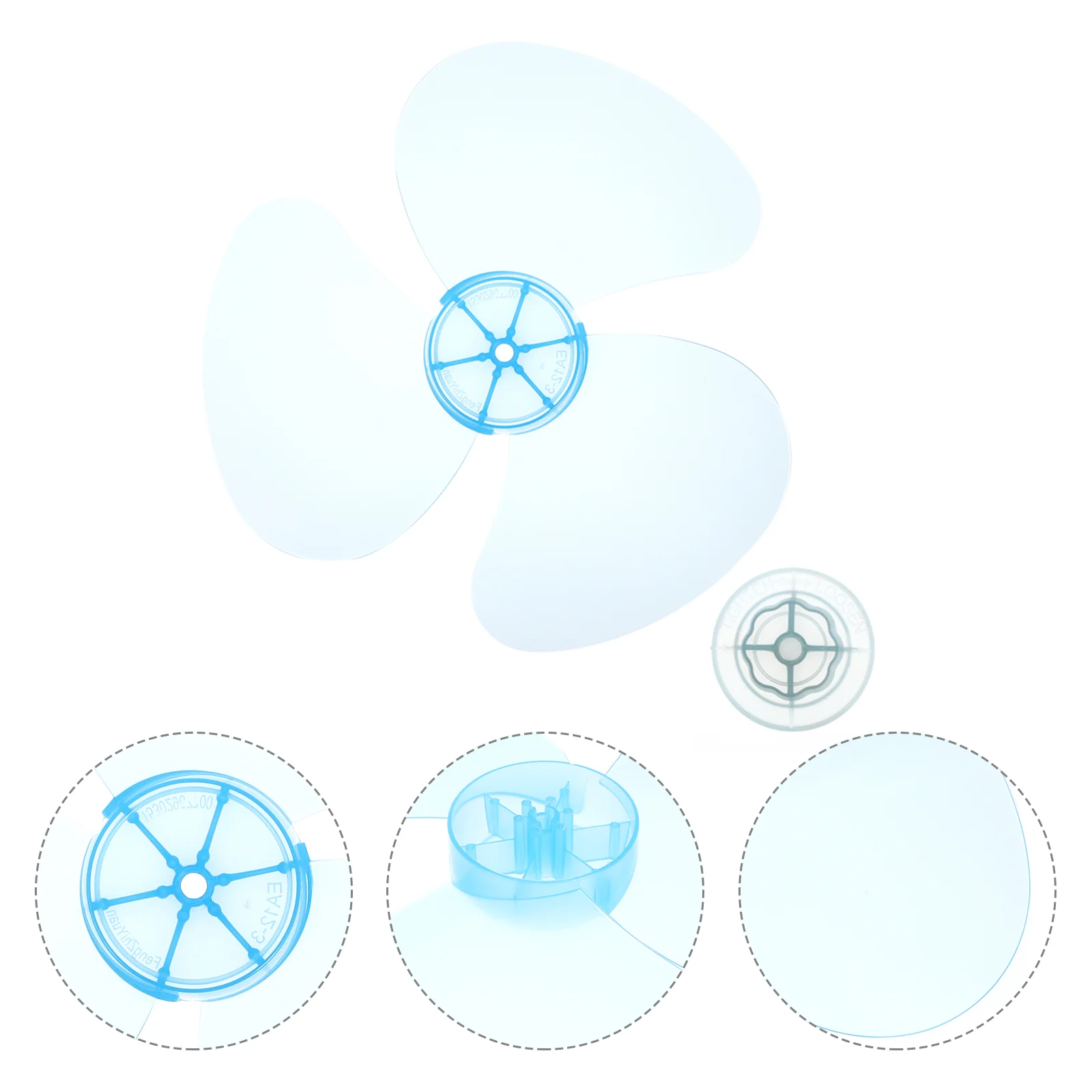 

12 Inch Plastic Fan Blades Replacing Desk 3-leaf Leaves Household Fans Desktop Ceiling Electric Parts