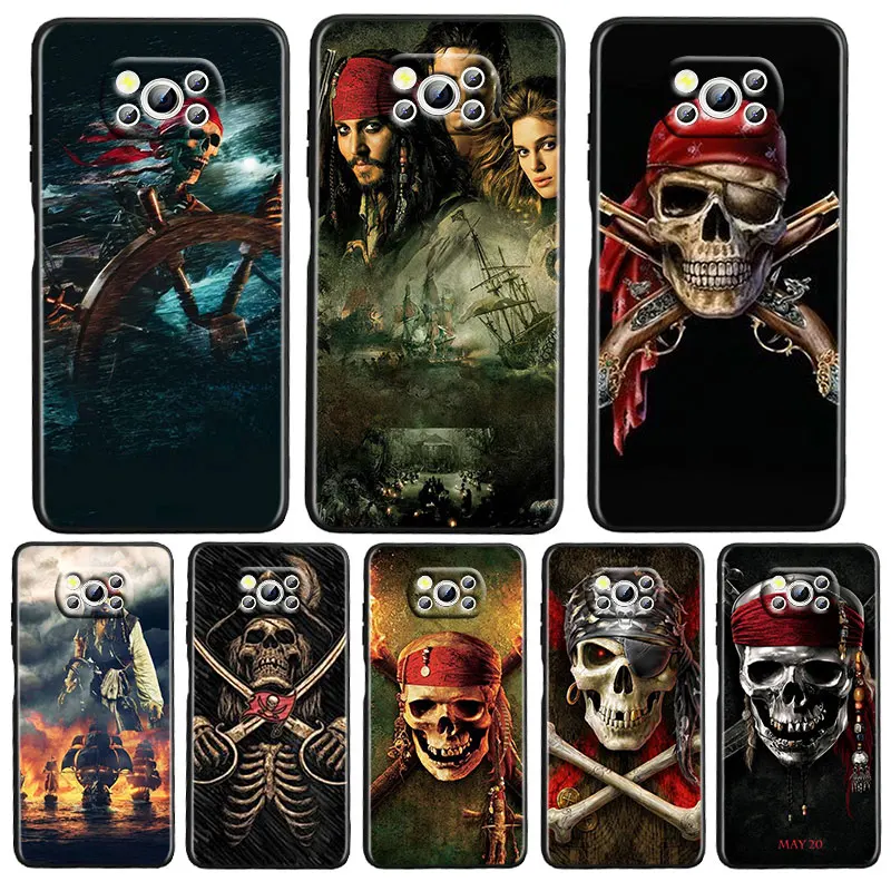 

Pirates of the Caribbean Phone Case For Xiaomi Civi Mi Poco X3 NFC F3 GT M4 M3 M2 X2 F2 C3 F1 Black luxury Silicone Cover Funda
