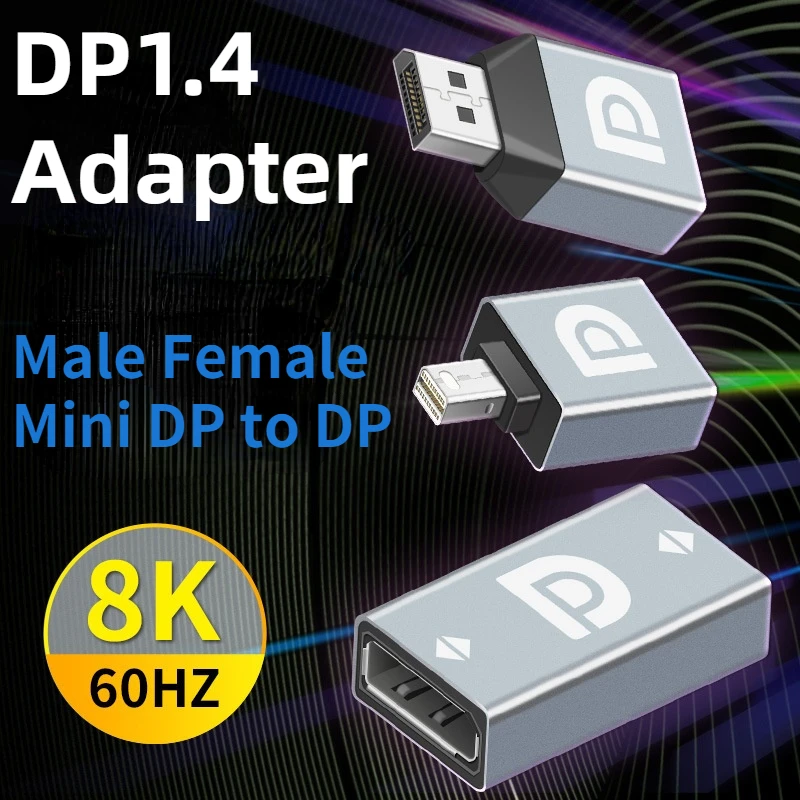

Адаптер Displayport 1,4 преобразователь HD 8K @ 60 Гц разъем «гнездо-гнездо»/«штырь-гнездо» Мини DP разъем 1,4 Аудио Видео разъем для ПК ТВ