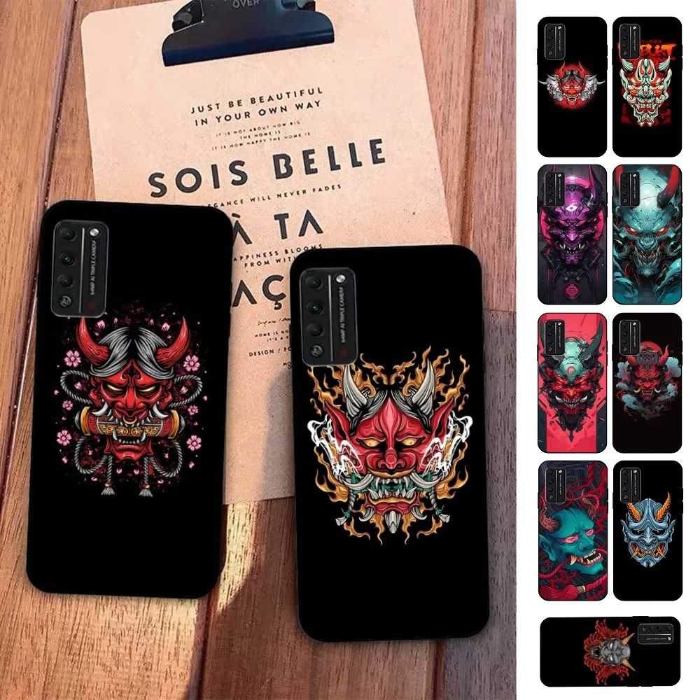 Japanese Oni Hannya Demon Mask Phone Case For Huawei Honor 10 Lite 9 20 7A 9X 30 50 60 70 Pro Plus Soft Silicone Cover