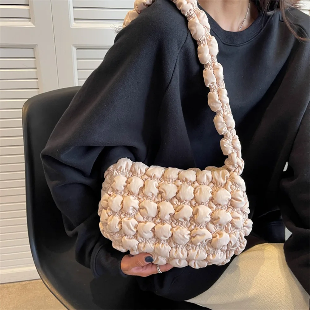 

And Lightweight Casual Luxury Bag Soft Bubble Diamond Shoulder Bag Handbags Shoulder Bags Fold Cloud Underarm Bag