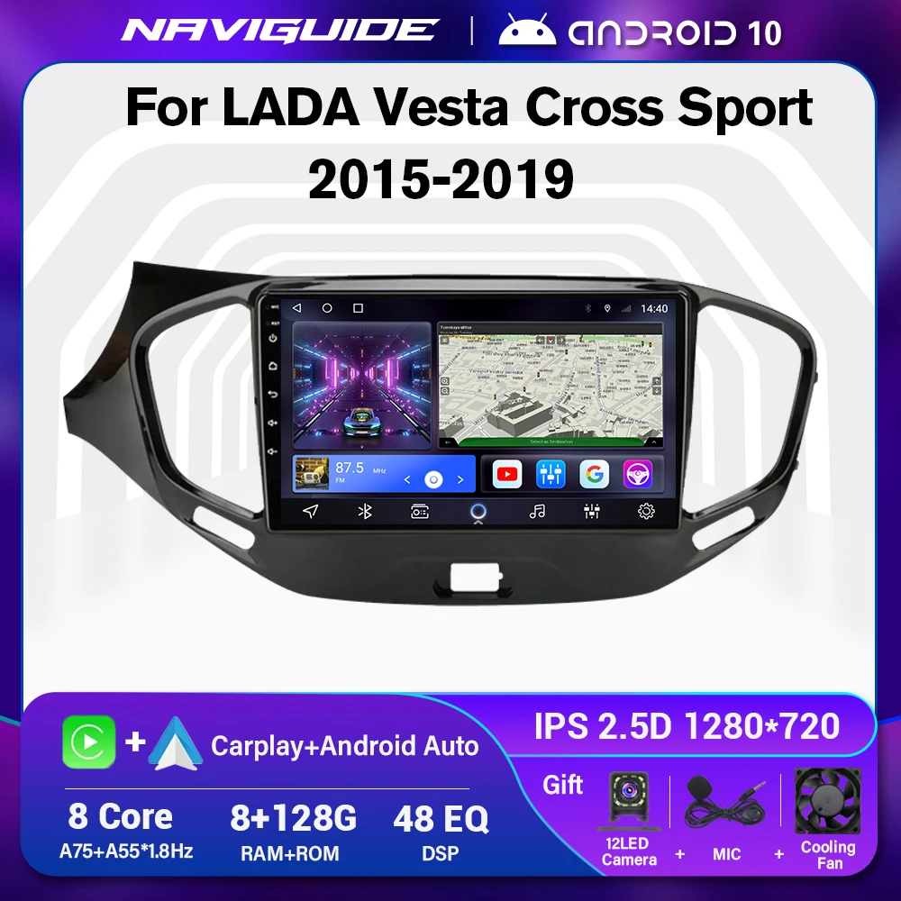 Автомагнитола для LADA Vesta Cross Sport 2015-2019 2 Din Android 10 |