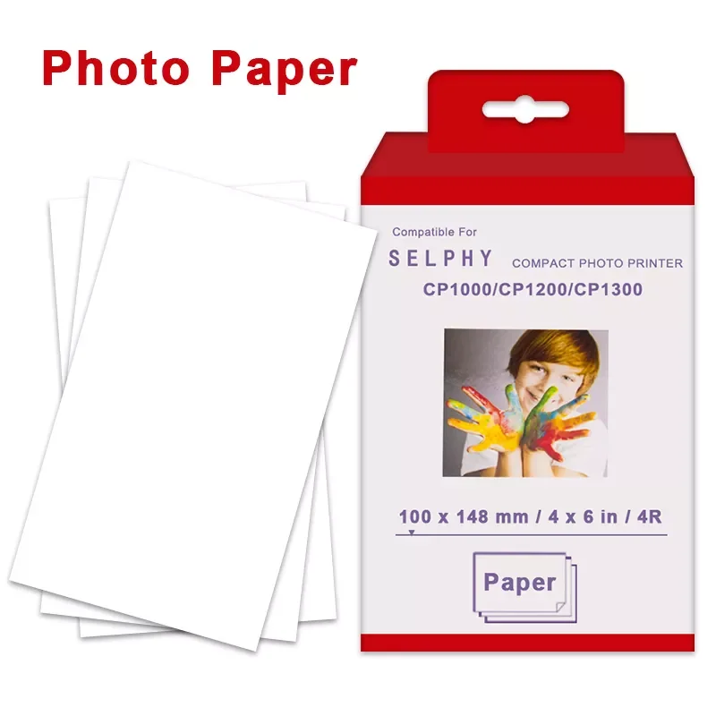 

Photo Paper Compatible Canon Selphy CP1300 CP1200 CP1000 CP910 CP900 for Canon Selphy Paper 6 Inch KP108IN KP36IN 【No Cassette】