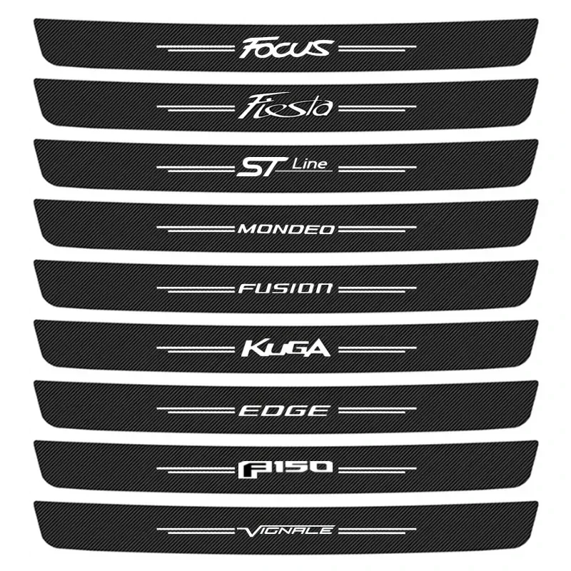 

Carbon Fiver для Ford Focus Fiesta STLine Mondeo Fusion Kuga Edge F150 Vignale, защитные наклейки на задний багажник, бампер автомобиля