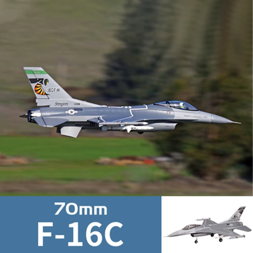

Модель самолета FMS 70 мм Jet F16 файтинг Сокол PNP с дистанционным управлением модель самолета с фиксированным крылом для спорта на открытом возд...