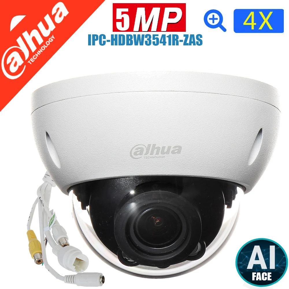 

Мультиязычная Dadua AI, циферблат, IP-камера 5 Мп, POE, IPC-HDW3541T-ZAS 2,7-13,5 мм, варифокальный объектив H.265, ИК 60 м, звездный свет, ночное видение