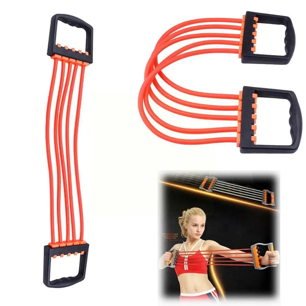 

Profession Resistance Chest Expander Strong Cable Band Spring Removable 5 Latex Puller Exercise Tube Exerciser Can Fitness X5l9