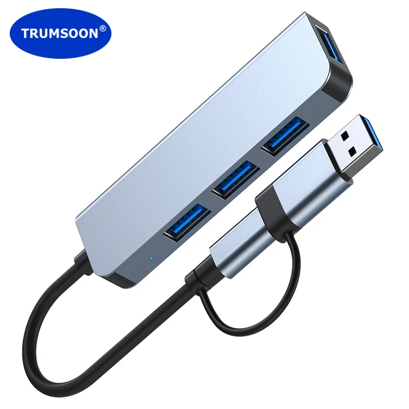 

USB-концентратор Trumsoon, USB 3,0 2,0 тип C, разветвитель, док-станция для Macbook, Samsung, Dex, Lenovo, аксессуары для ноутбуков, ПК, SSD, U-диск, мышь