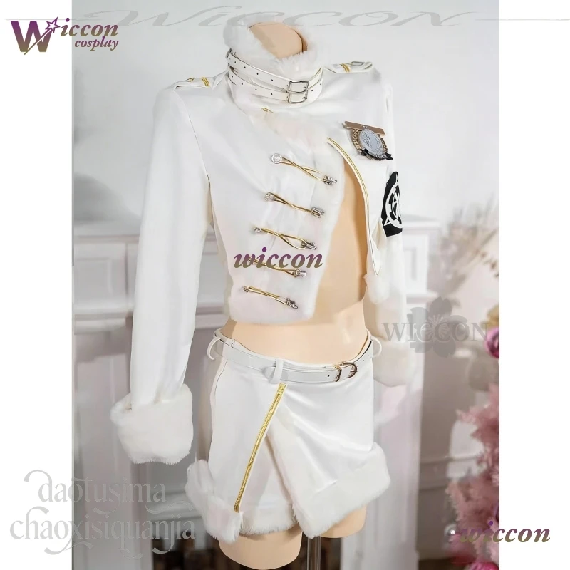 Фото CosC Blanc Косплей Goddeesss Game Victorryy New Skin Fortune Express Kawaii Furry Short White Coat Сексуальное бикини Мини-юбка 코스프레 №4