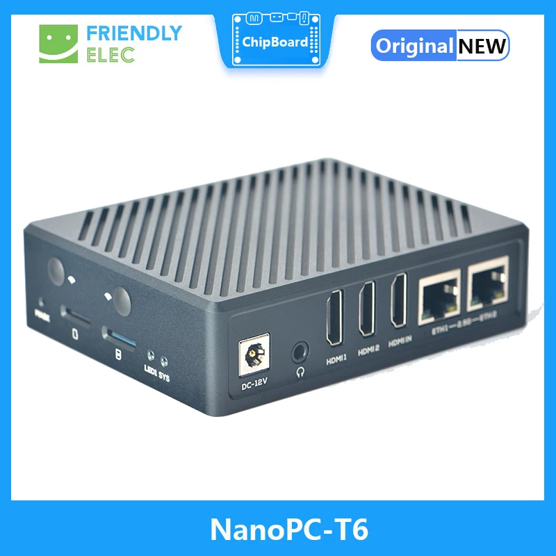 FriendlyElec NanoPC-T6 плата разработки RK3588 Cortex A76 6 топов 16G 256 ГБ двойной порт 2,5G