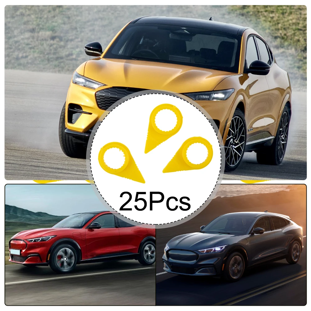 

19mm Yellow Wheel Nut Indicators Truck Safety 25 Pack Loose Wheel Nut Indicator PU Accessories For Vehicles