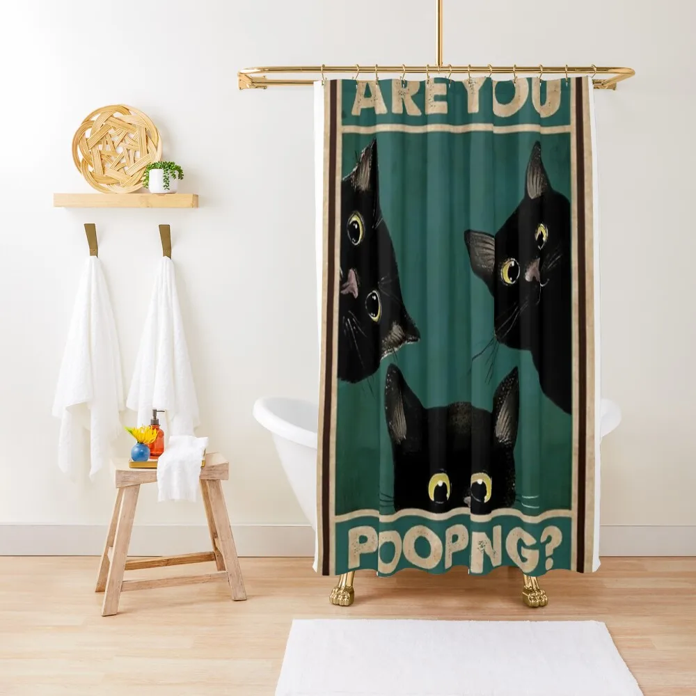 Три детских черных кота-ти ты какающий плакат занавеска для душа товары ванной и
