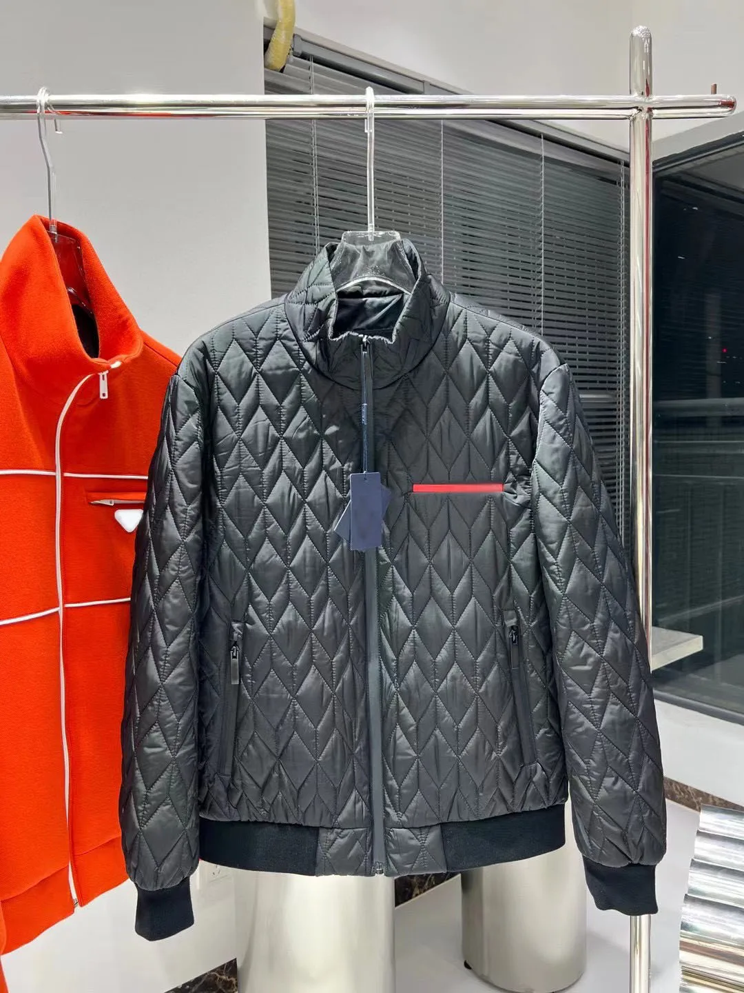 

Autumn and winter men's light cotton clothes diamond collar cotton jacket high quality jacket jacket