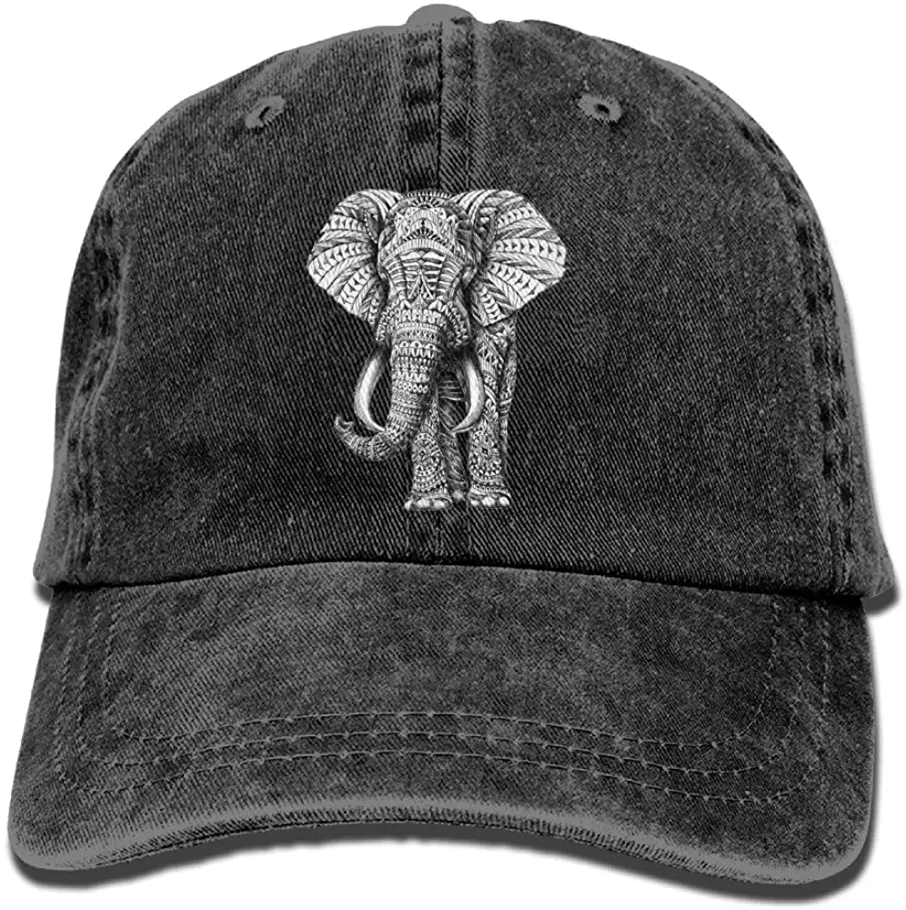 

Indian Elephant Vintage Adjustable Cowboy Cap Baseball Caps for Adult Unisex
