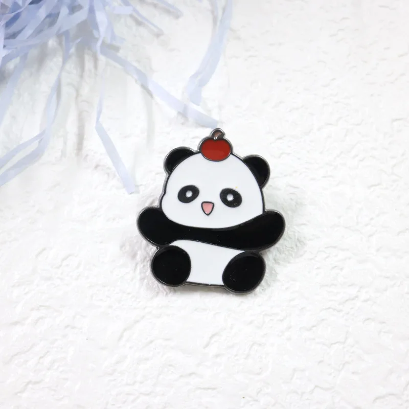 Creatieve En Schattige Panda-Vormige Broche Zoete Verse Dieridae Metalen Emaille Badge Kleding Rugzak Pinnen