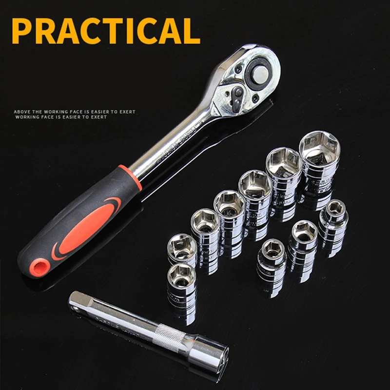12 шт. 3/8 многофункциональный инструмент для ремонта автомобилей трещотка быстрый