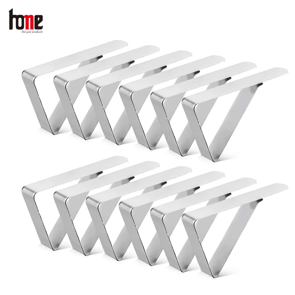 

12Pcs Tablecloth Clips Picnic Table Clip Outdoor Indoor Cover Clamps Stainless Steel Cloth Holders for Party Camping Wedding