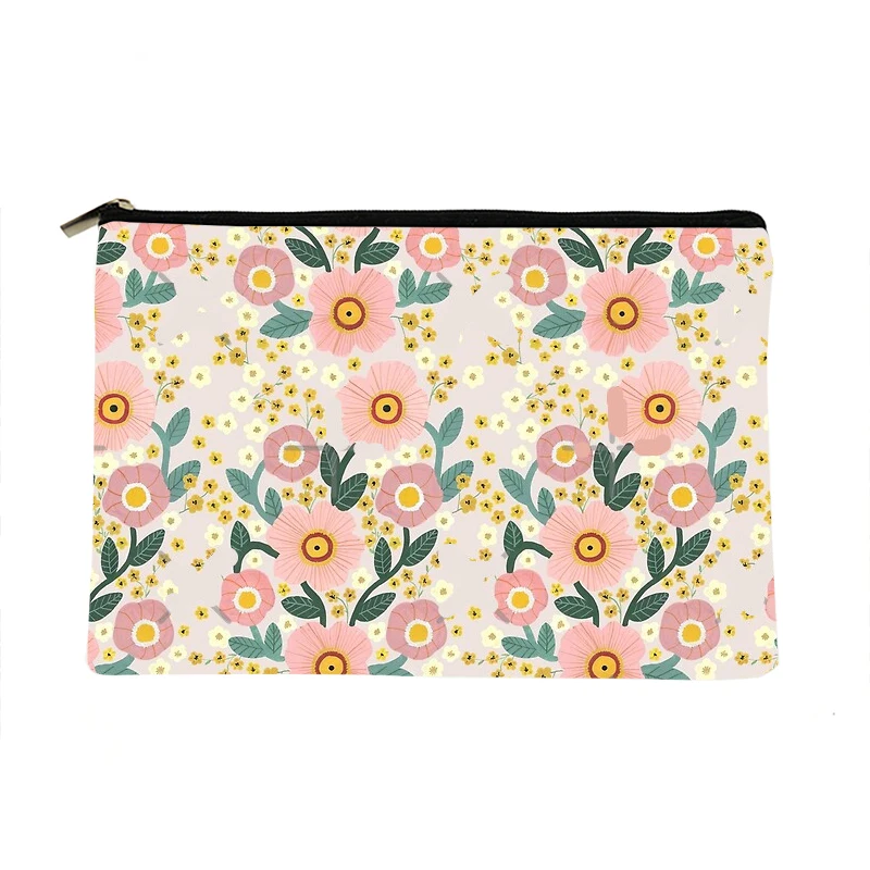 

Модный женский косметический Органайзер, дорожный красочный органайзер, сумки для женщин, косметичка с розовым цветочным принтом