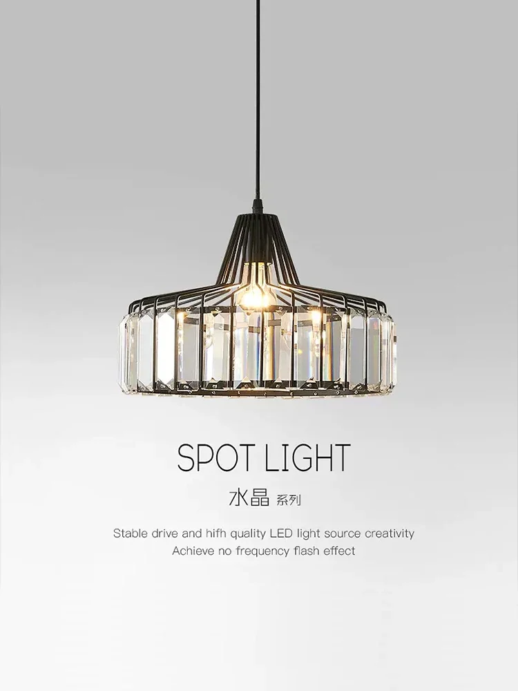 

Dining Room Chandelier Simple Modern Light Luxury Crystal Lamp Creative Balcony Light Japanese Bedroom Bedside Small Droplight