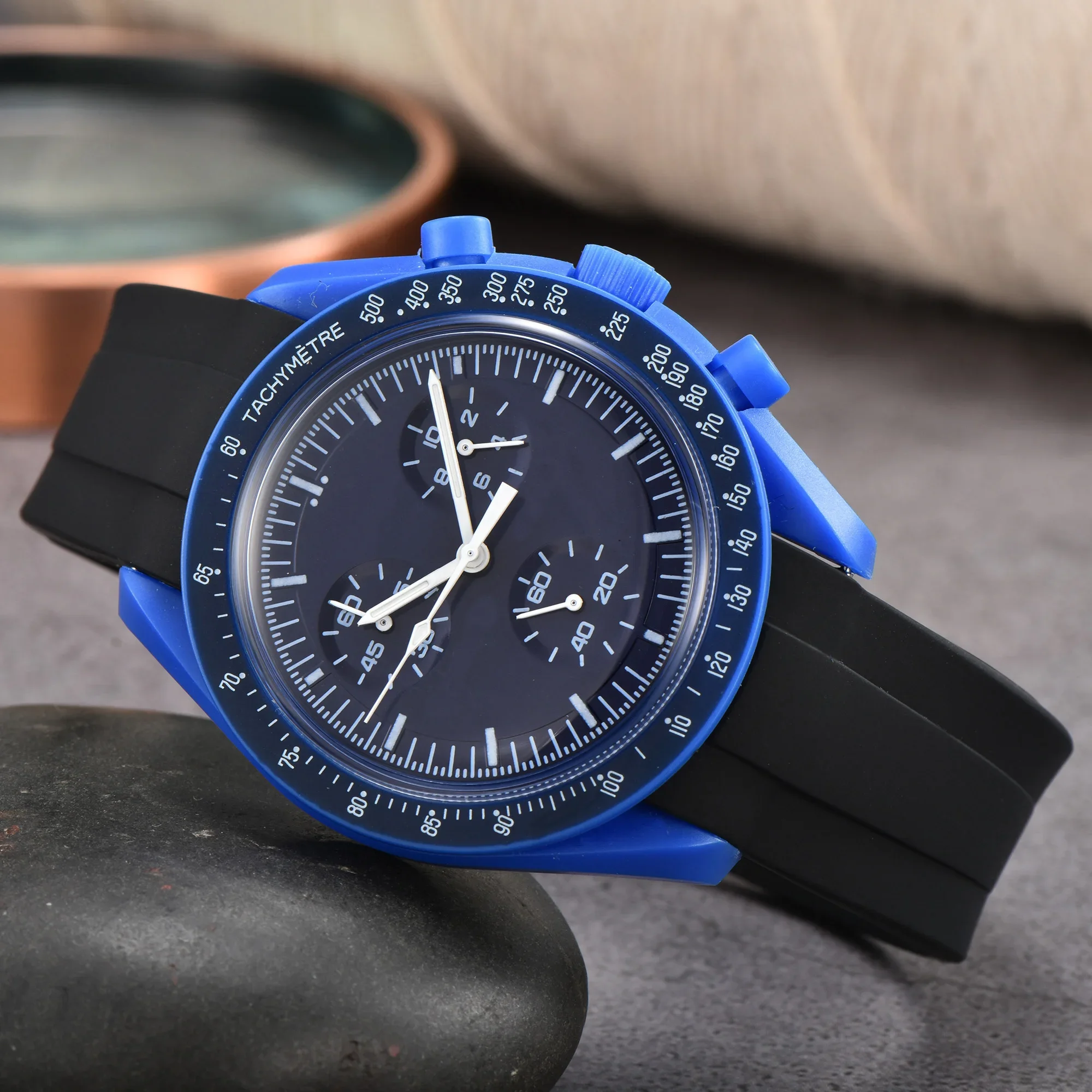 

Новинка, часы для пар, многофункциональные часы с пластиковой искусственной реальностью, мужские часы, женские деловые часы с хронографом, исследование искусственных планшетов