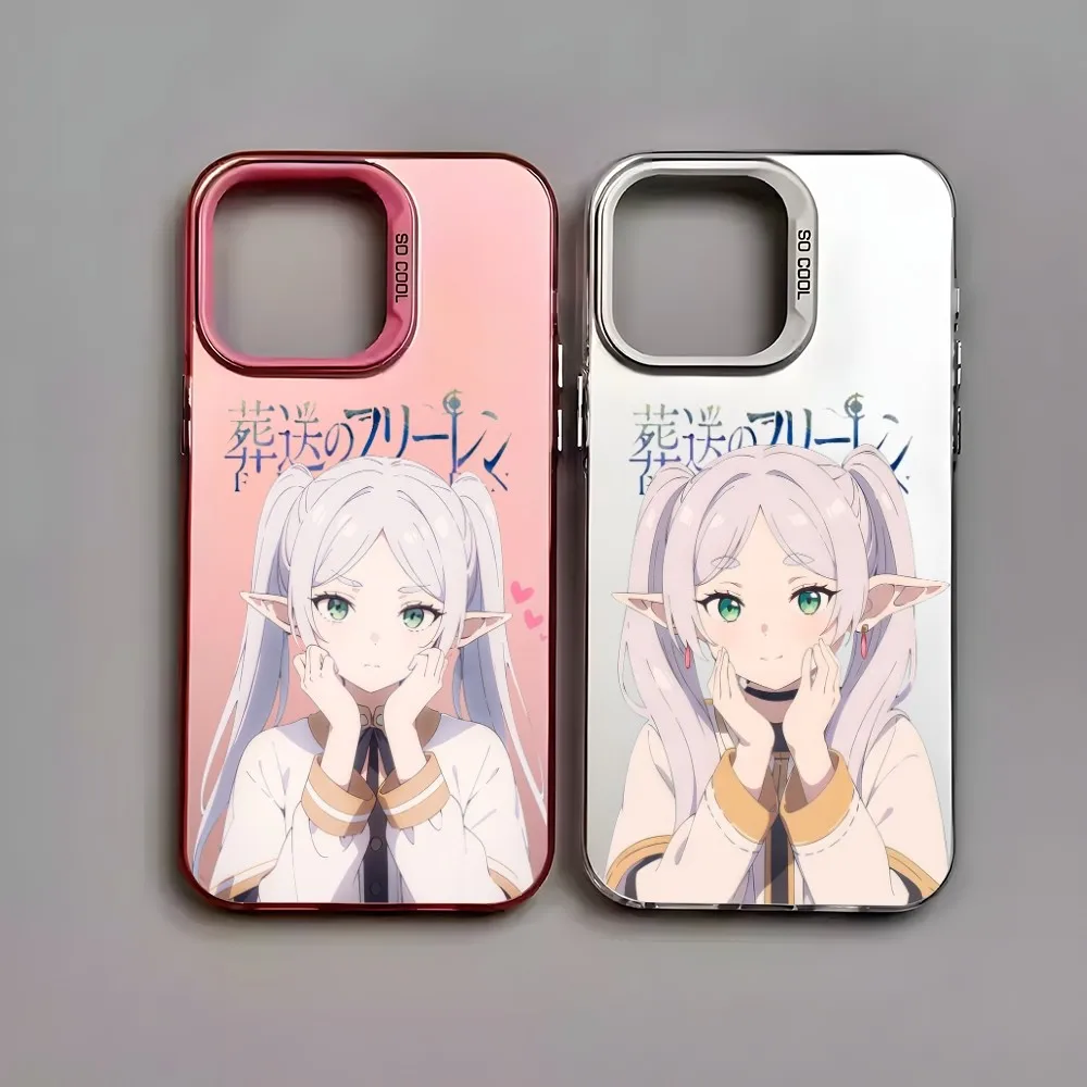 Чехол для телефона Cartoon S-SousouS F-Frieren IPhone 16 15 14 13 12 11 Pro Max черный матовый многоцветный