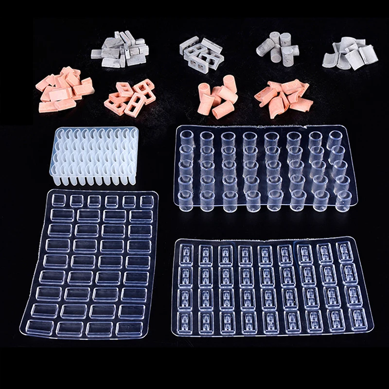 

1Set Sand Table Building Making Mini Brick Silicone Mold Cement Model Brick Handmade Set DIY Home Decoration