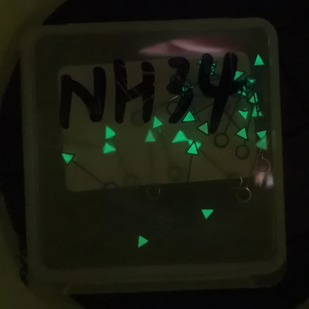 Modified Watch Hands Alarm Watch Hands Green Glow Watch Hands Fit NH34 NH35 Movement