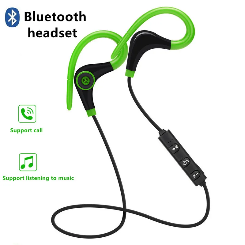 

Bluetooth Headset Wireless Earphone Stereo Ear-hook Sports Noise Reduction Earphones with Mic for Huawei Iphone Samsung Xiaomi