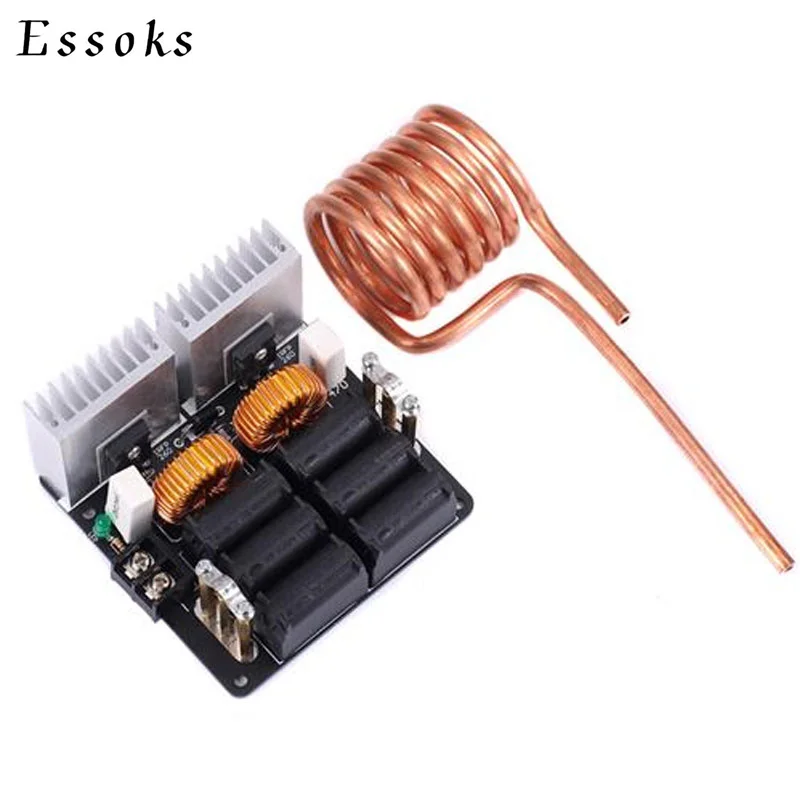 Низковольтная индукционная нагревательная плата ZVS 12-48 В 20A 1000 Вт, высокочастотный модуль индукционной нагревательной машины